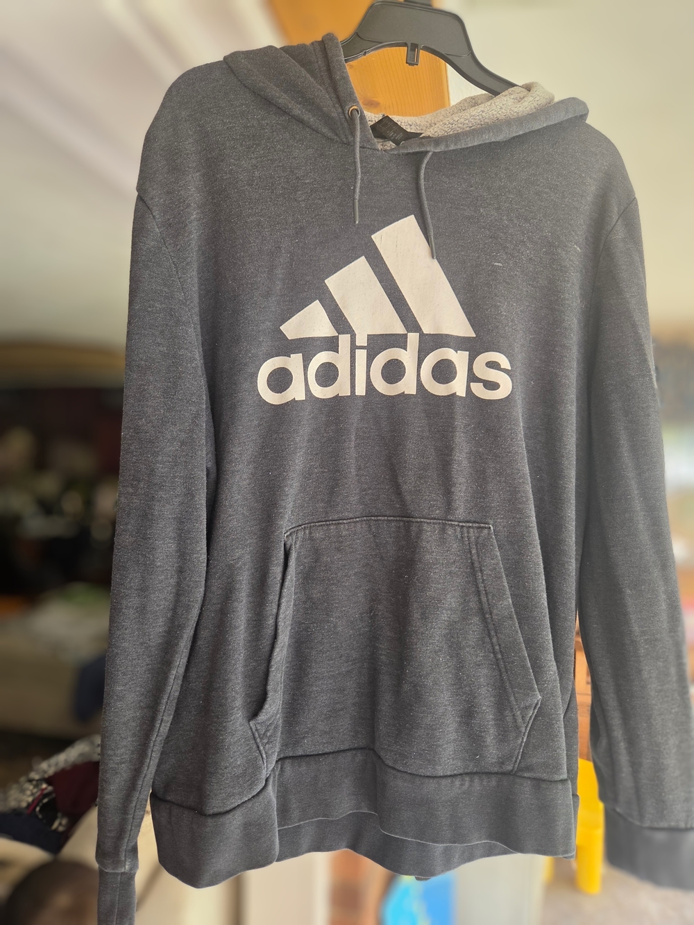 adidas Black Hoodie with White Logo - Women's Pullover